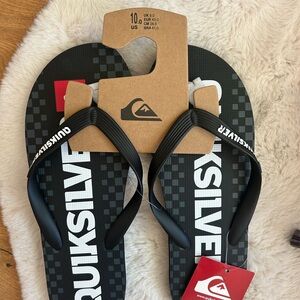 Quiksilver men’s Java Blaze Check Flip Flops size 10 NWT
